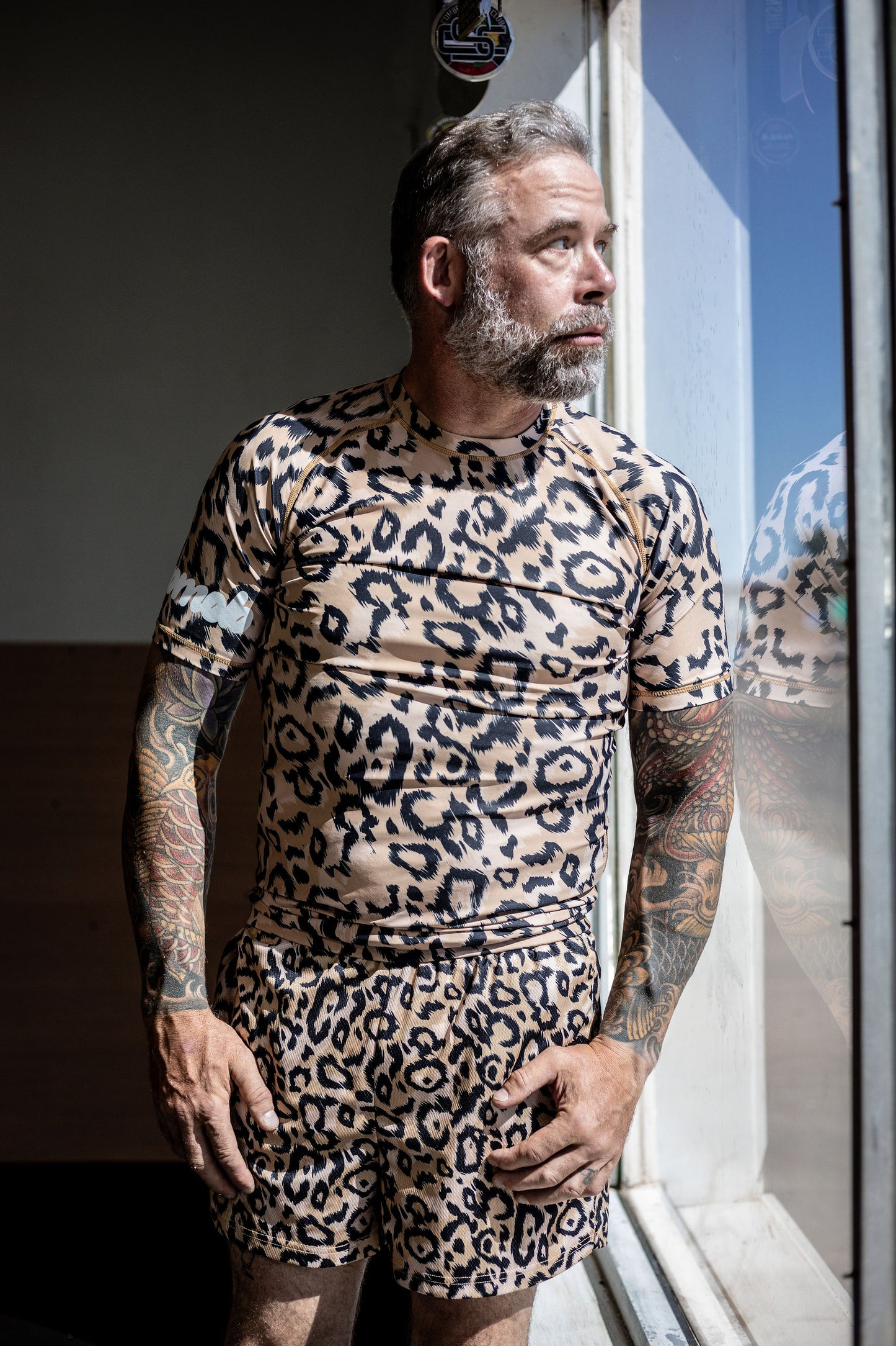 LEOPARD PRINT RASHGUARD