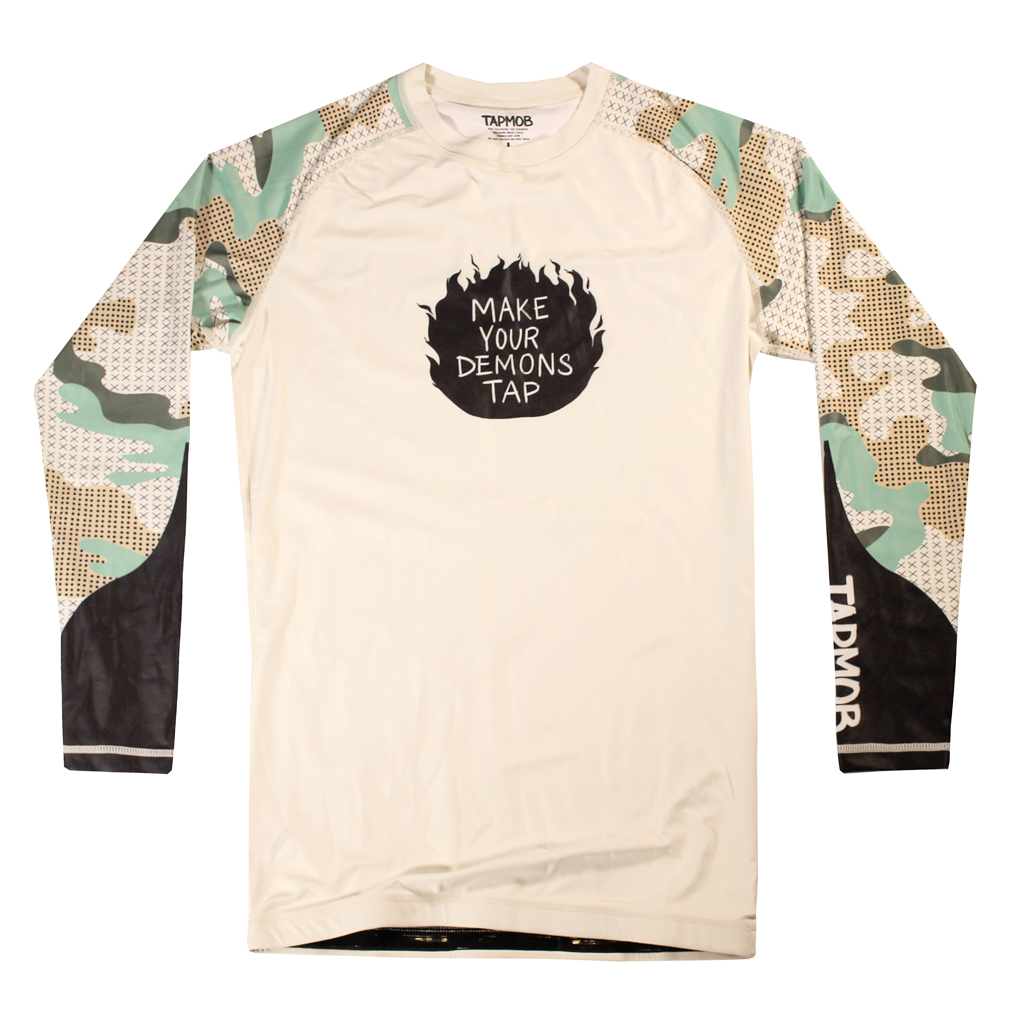 MAKE YOUR DEMONS TAP RASH GUARD (CAMO) – TAP MOB